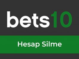 Bets10 Hesap Silme