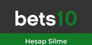 Bets10 Hesap Silme