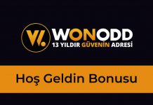 Wonodd Hoş Geldin Bonusu